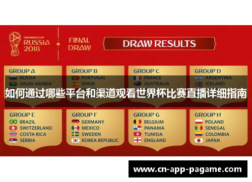 如何通过哪些平台和渠道观看世界杯比赛直播详细指南