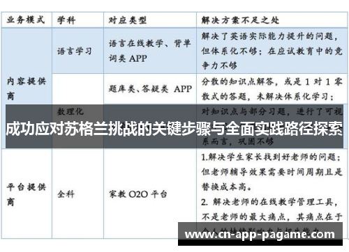 成功应对苏格兰挑战的关键步骤与全面实践路径探索